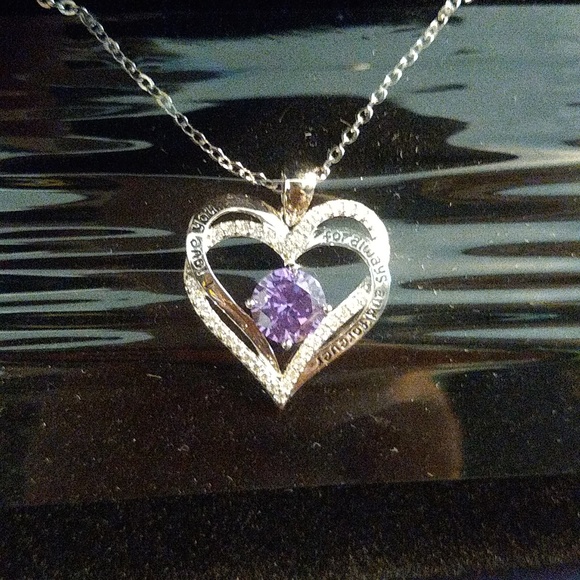 Heart 925 Silver Necklaces with Birthstone for Women Girls Mom Wife Girlfriend - Picture 2 of 5